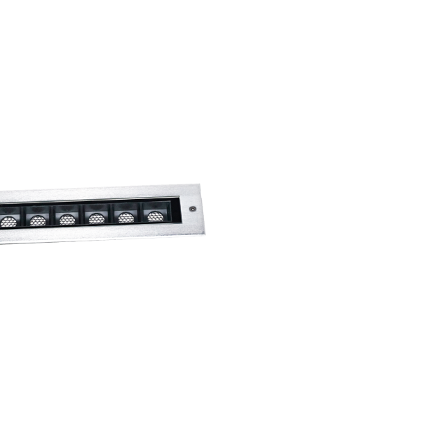 Architectural Outdoor Lighting symmetrical linear inground LED light Kapelux 02RQBB0656P for pathways and landscape design