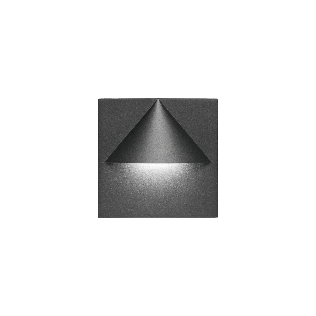 Kapelux 01CYD0934 recessed LED wall light installed in exterior landscape setting
