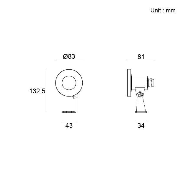 Kapelux underwater spotlight 05AGB0126 installed in pool lighting application