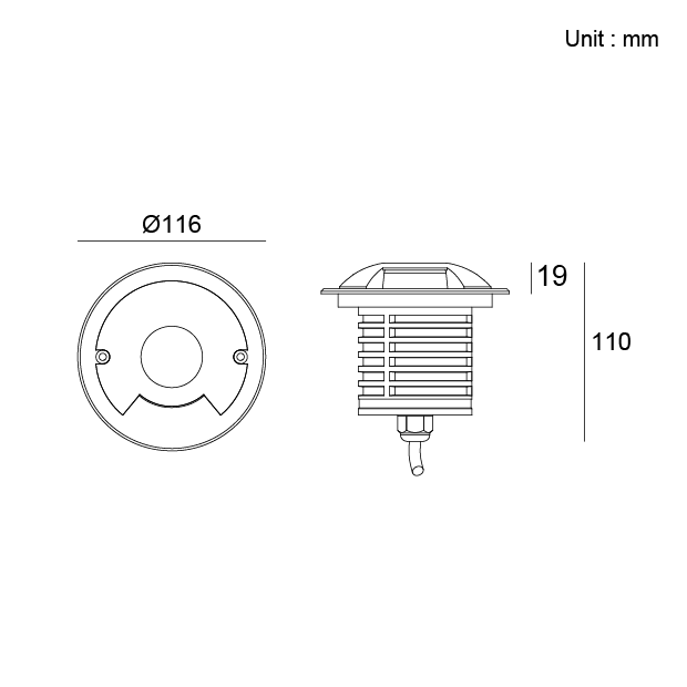 Architectural Outdoor Lighting drive over inground light soft beam 02CU1E0157