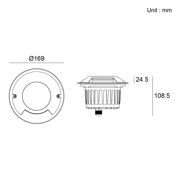 Kapelux 02BKS1E0657 architectural outdoor inground light with soft beam drive-over design for landscape and driveway lighting