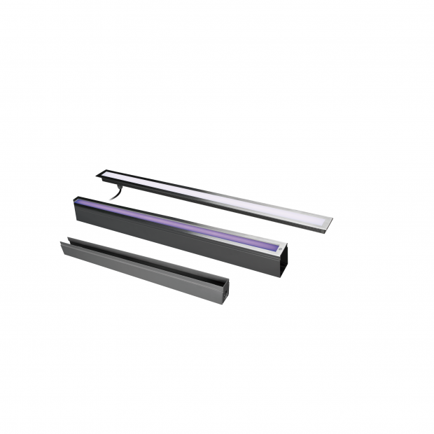 Architectural outdoor lighting soft beam inground light Kapelux 02RLBD4834 for landscape and pathway illumination