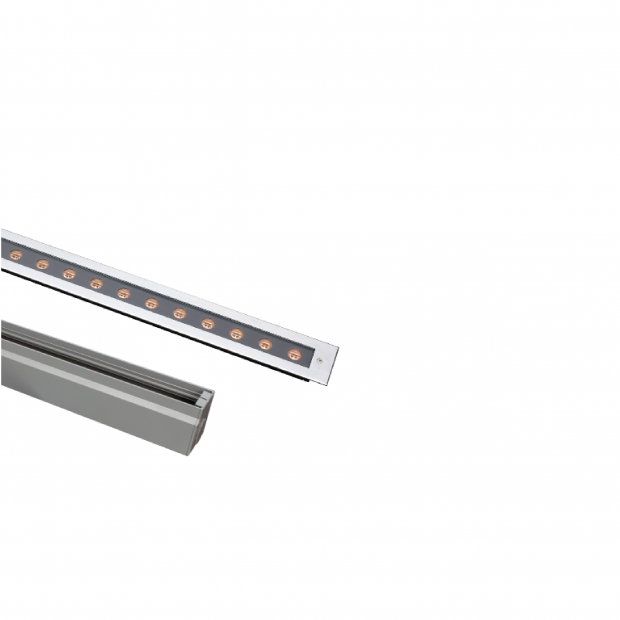 Architectural Outdoor Lighting Kapelux Linear Inground Light 02RLBC1257 for landscape pathways and architectural lighting projects