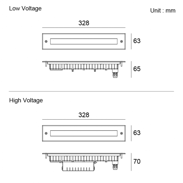 Kapelux anti glare strong beam symmetrical inground architectural outdoor lighting fixture model 02FLB1634
