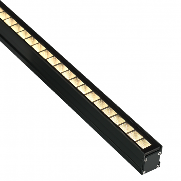 Architectural Outdoor Lighting trimless anti glare inground light Kapelux 02GBCB6056 installed in landscape pathway