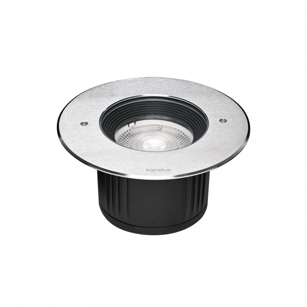 Architectural Outdoor Lighting hi-luminance inground light 02DMRB0176 illuminating façade