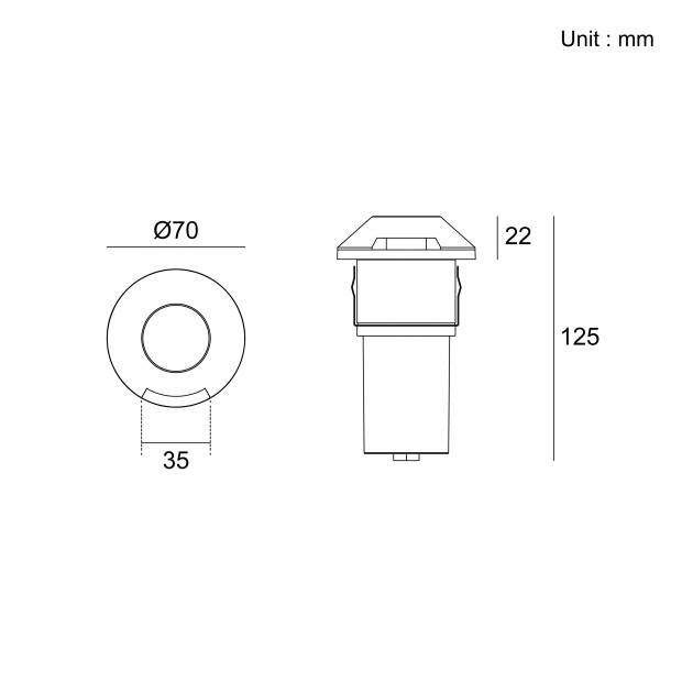 Architectural Outdoor Lighting Kapelux drive over inground light 02AY1E0158 for landscape and architectural lighting
