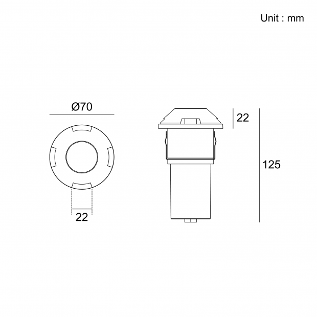 Kapelux Architectural Outdoor Lighting drive over inground light soft beam landscape fixture