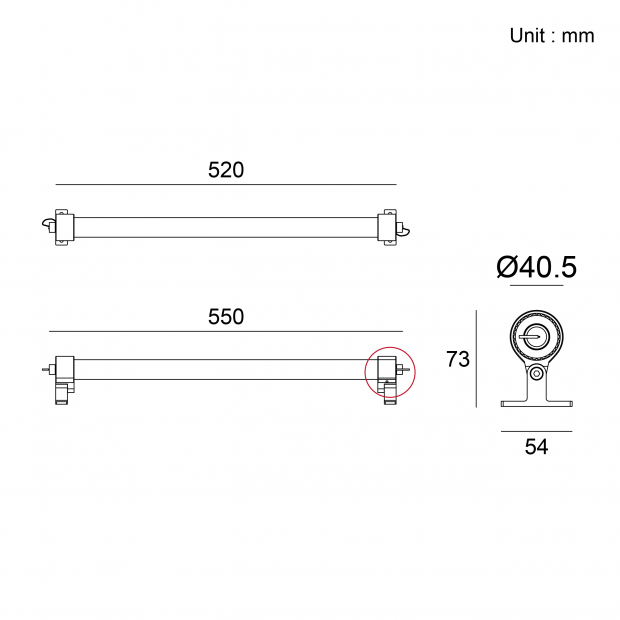 Kapelux underwater spotlight 05QDB1235 installed in architectural pool lighting