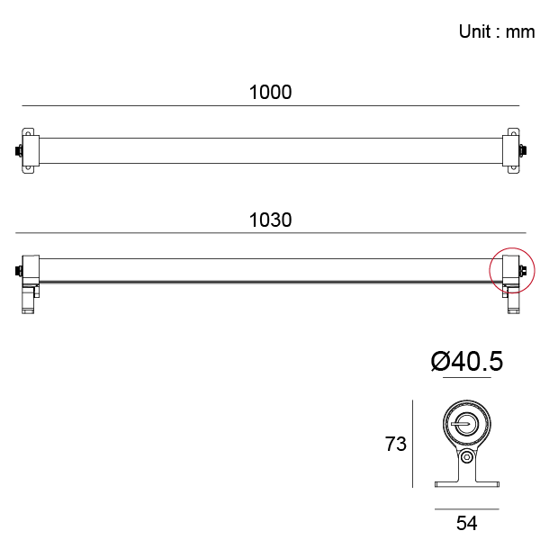 Kapelux underwater spotlight 05QDB2435 installed in architectural fountain lighting