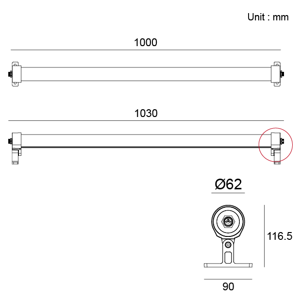 Architectural outdoor lighting underwater spotlight for pools and fountains Kapelux 05QEB2457
