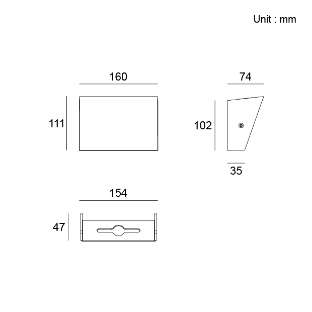 Surface mounting soft beam LED wall washer for architectural outdoor lighting