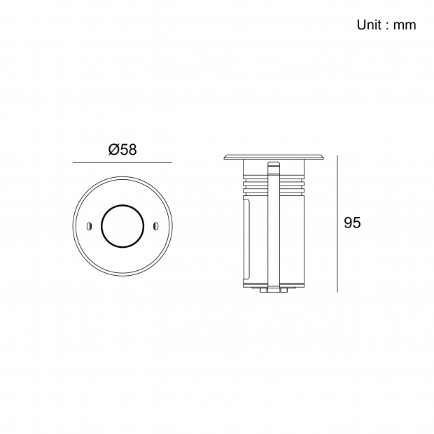 Recessed swimming pool light IP68 stainless steel underwater LED Kapelux 04AB0159K