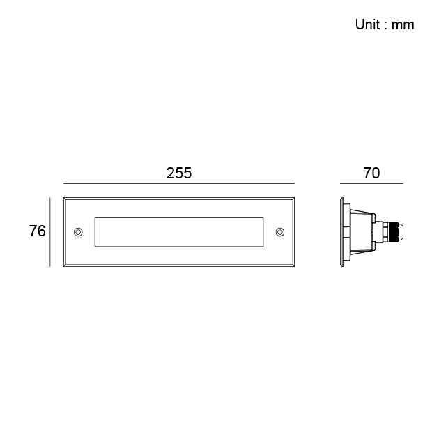 Kapelux 01BDD4232 landscape recessed wall light outdoor LED architectural luminaire