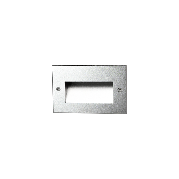 Stainless steel recessed wall light slim outdoor architectural fixture