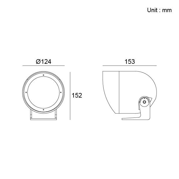 Architectural Outdoor Lighting Middlim Power Spotlight 03BWB0170 for landscape and façade lighting