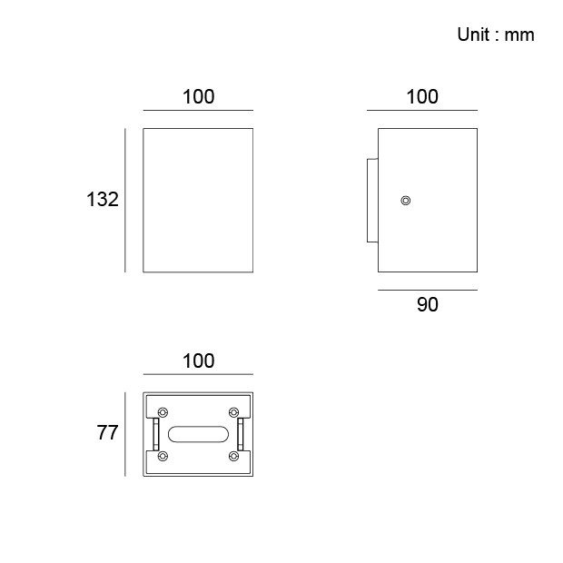 Kapelux surface mounting wall light soft beam outdoor architectural lighting