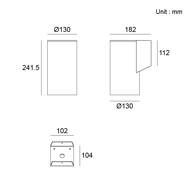 Surface Mounting Wall Light 07CHR0173K Architectural Outdoor Lighting façade fixture