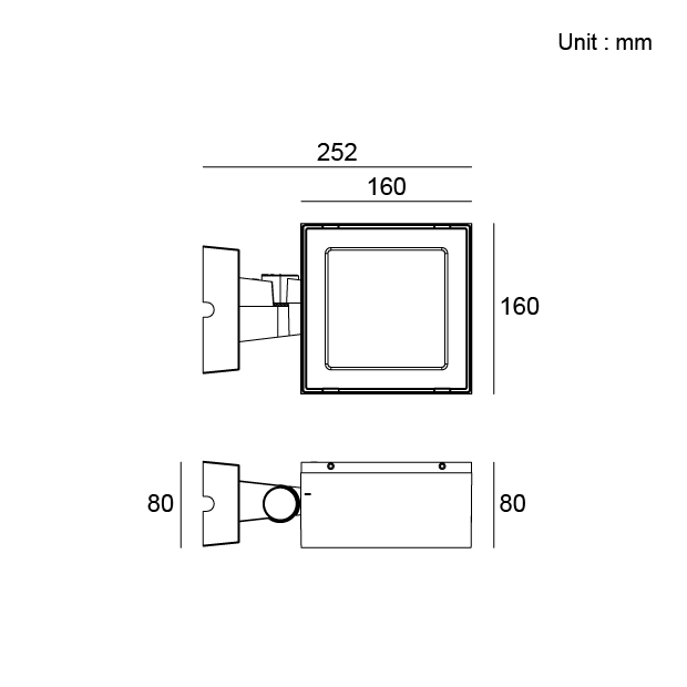 Surface Mounting Wall Light 07FMHB0958 Architectural Outdoor Lighting façade fixture