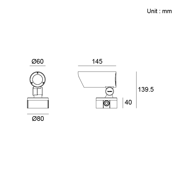 Surface mounting wall light for architectural outdoor lighting facade illumination