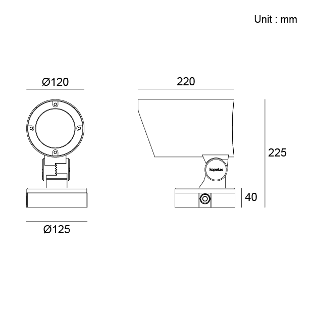 Surface Mounting Wall Light 07PLMB0174 Architectural Outdoor Lighting façade illumination