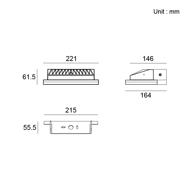 Surface Mounting Asymmetrical Wall Washer 07FKBC1057 Architectural Outdoor Lighting façade illumination