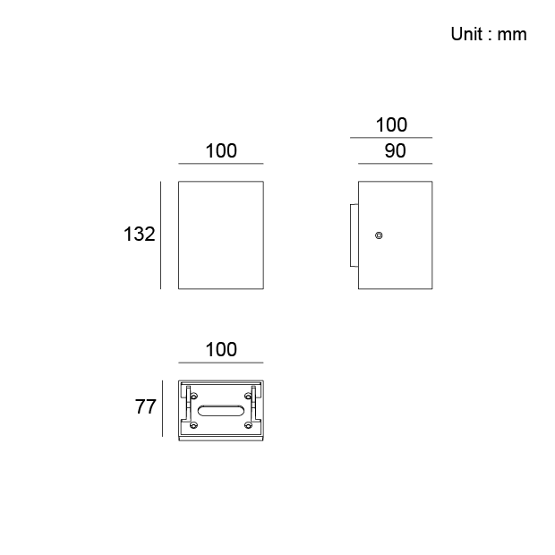 Architectural outdoor wall washer light Kapelux 07GRB1256 illuminating modern building facade