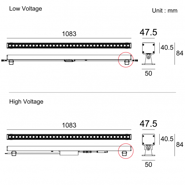 Kapelux Linear Wall Washer 06TLB3657 LED architectural wall illumination fixture