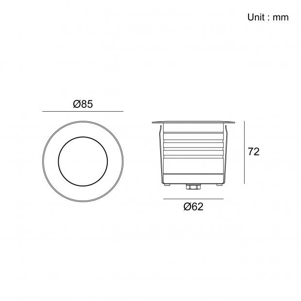 Architectural Outdoor Lighting small style stainless steel inground LED light for landscape and façade applications