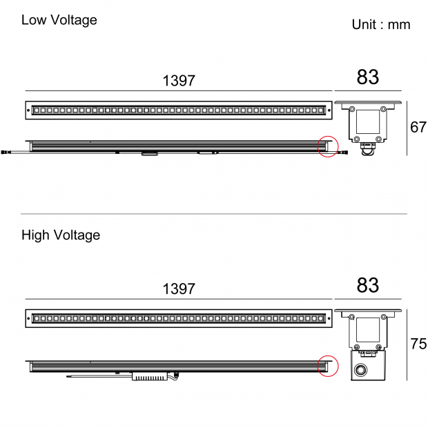 Kapelux 02RKB4557 anti glare soft beam 316L stainless steel linear inground architectural outdoor lighting fixture