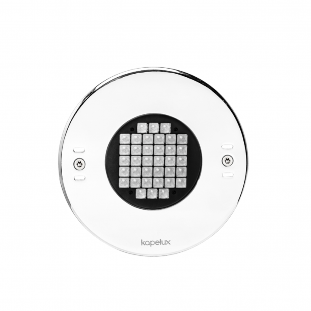 Recessed swimming pool light for architectural outdoor lighting in luxury pool design