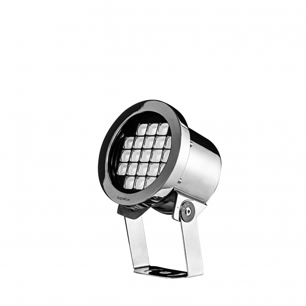 Kapelux underwater spotlight 05ZGB2157 installed in architectural water feature