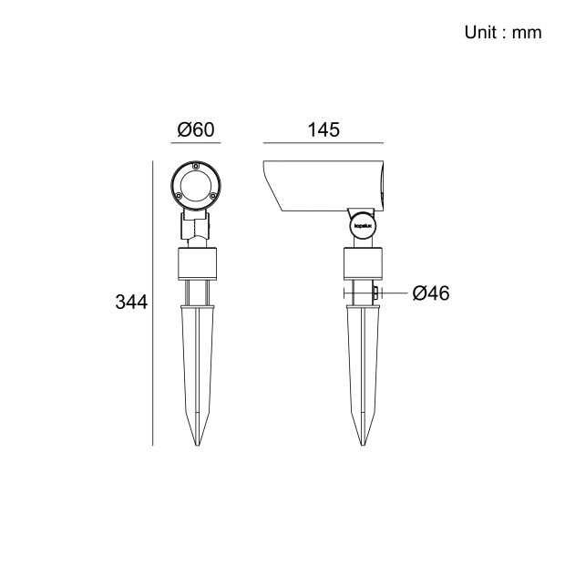 Architectural Outdoor Lighting garden spot light 03PHSB0127 for landscape design projects