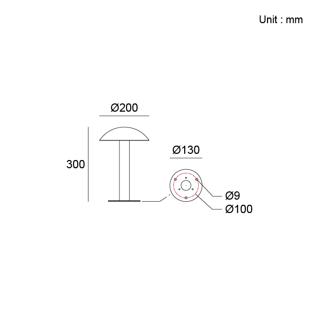 High luminance bollard light for architectural outdoor garden and pathway lighting