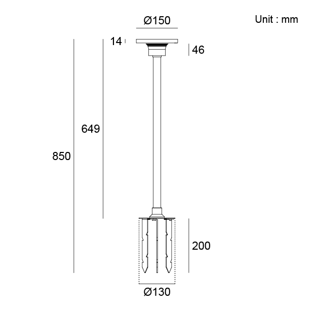 Architectural outdoor lighting bollard garden light Kapelux 09ALHD3034C pathway illumination