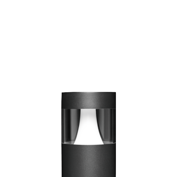 Diffusion 7 LED bollard light for architectural outdoor pathway lighting
