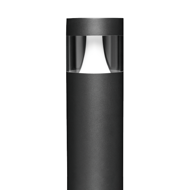 Architectural outdoor diffusion bollard light for landscape pathways