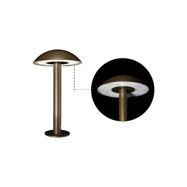 Bollard Light Architectural Outdoor Lighting Kapelux 09CQLD12033 garden pathway fixture