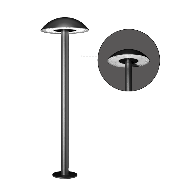 Kapelux 09BMHD9632 high luminance outdoor bollard light garden pathway