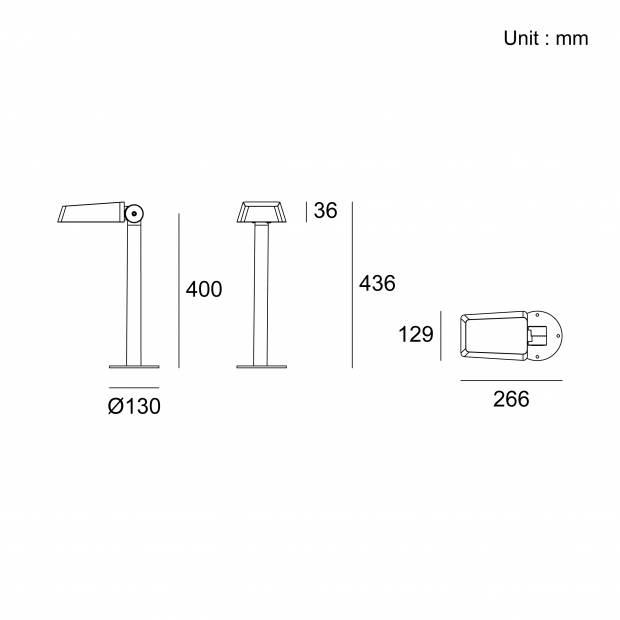 Kapelux Bright 4 Bollard Light 09DZLB0857 architectural outdoor lighting